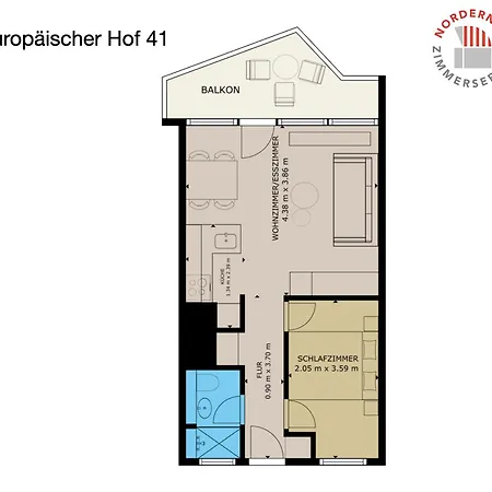アパート Europaeischer Hof Whg 41 *